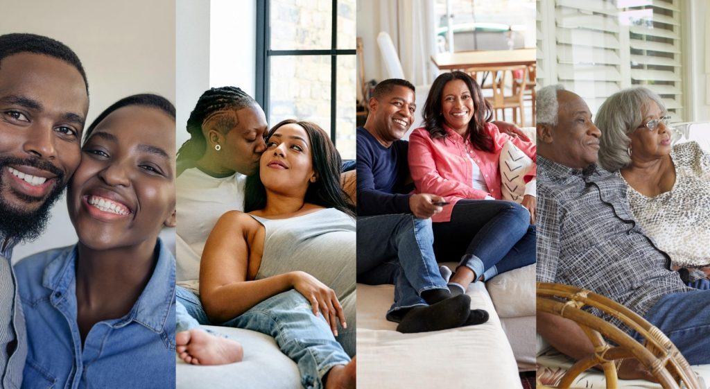 Four Black couples of various ages