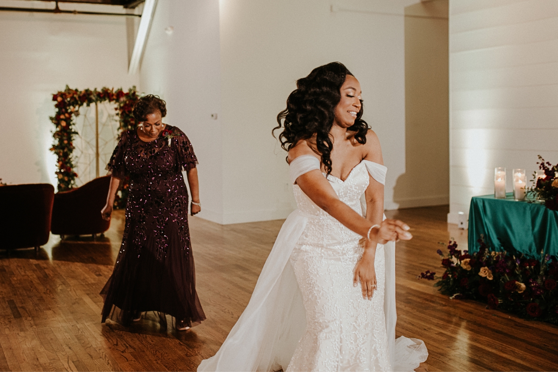 bride dancing in the middle of the dance floor